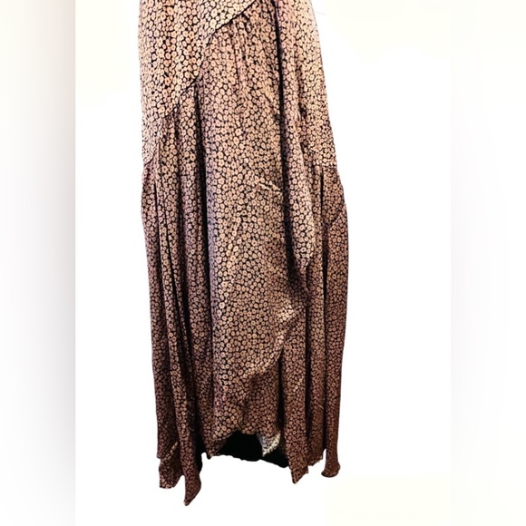 NWT Size Medium Anthropologie Hutch ELMA High Low Wrap Dress Pink/Peach/Copper - Picture 9 of 16